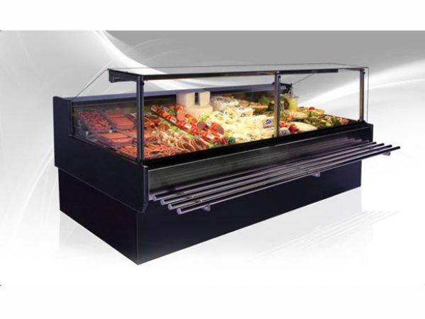 Image Comptoir frigo avec vitres droites 3m